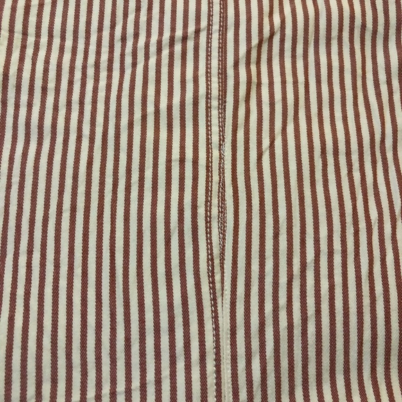 Madewell Patio Button-Front Skirt in Clay Stripe - Picture 2 of 2